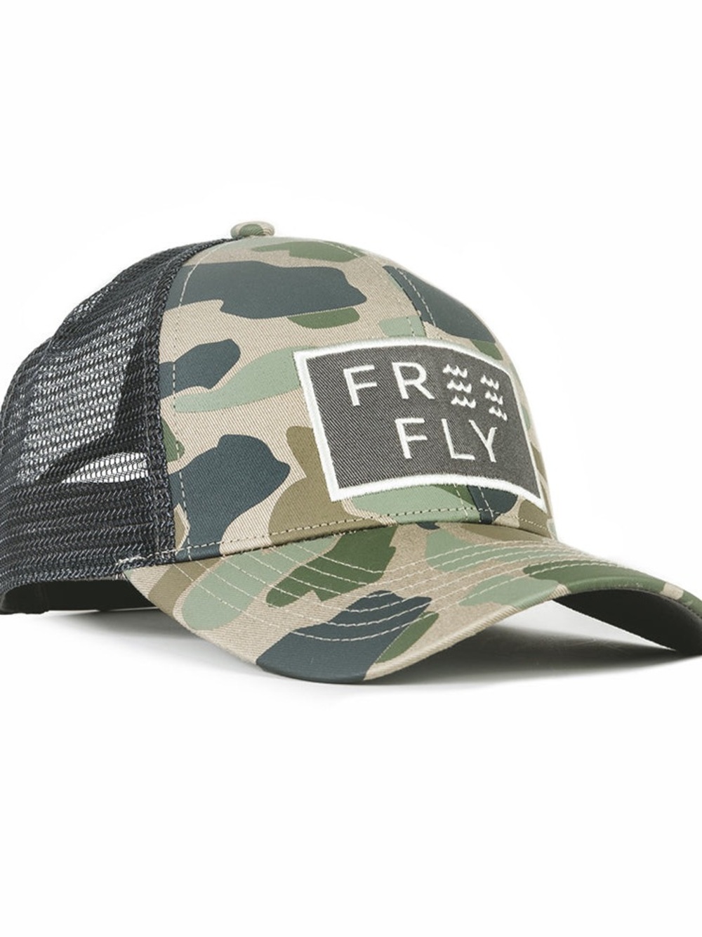 Free Fly Apparel Camo Green Trucker Hat